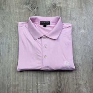 Peter Millar Polo Mens Large Pink Golf Summer Comfort OLD SANDWICH GOLF CLUB